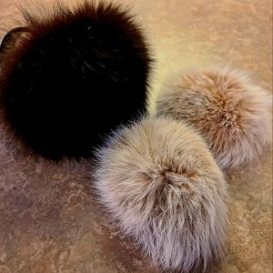 Genuine Fox Fur Earmuffs with leather band